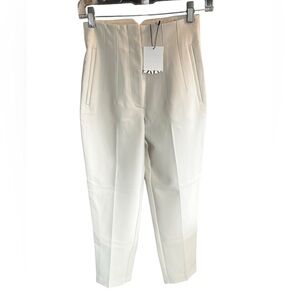 Zara White Tailored Trousers